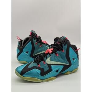 Nike Lebron 11 XI South Beach Shoes 616715-330 Aqua Mens Size 8 / Womens 9.5
